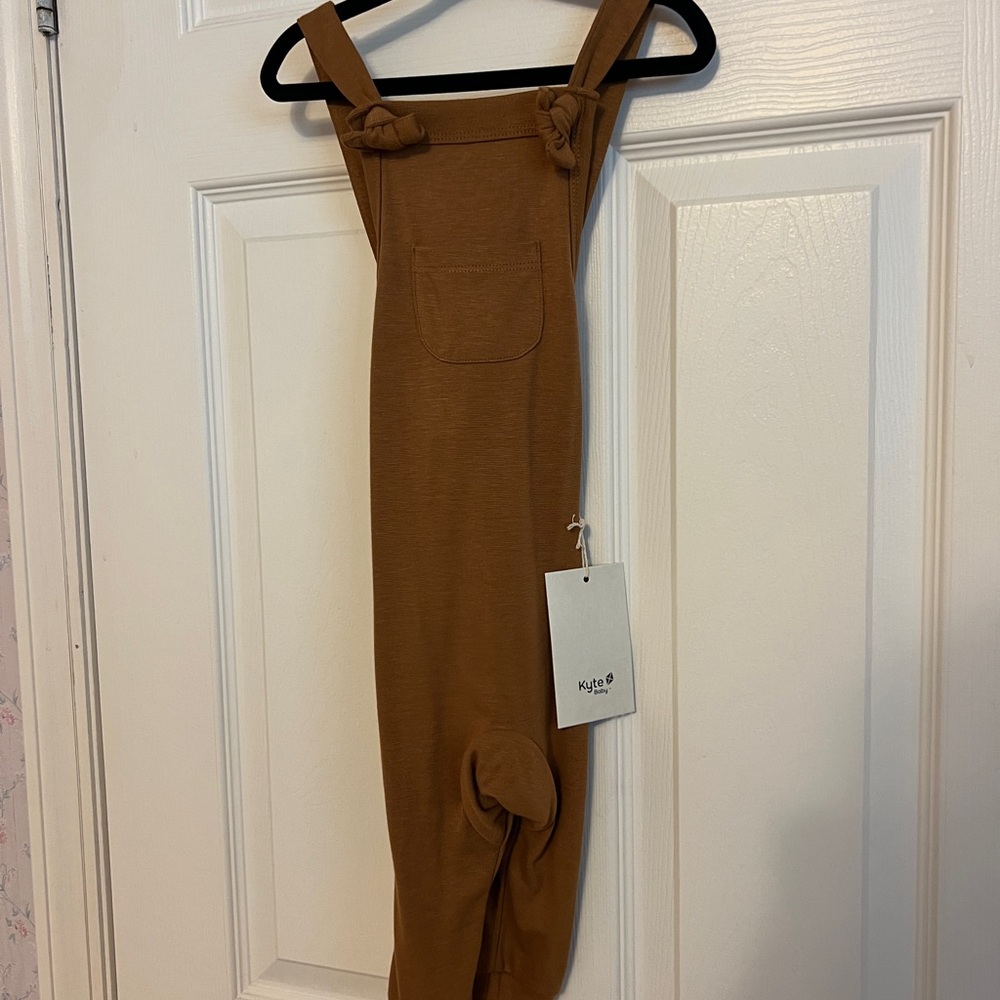 Kyte Baby Brown overalls retired color nutmeg